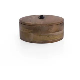 Handgefertigter mexikanischer Tortilla-Stövchenkorb aus Holz indischer Chapati-Roti-Brothalter Box Pfannkuchen-Keeper-Serviergeschir Hot Pot Auflaufform Deckel Home Küche Essdekor, Antik Braun 23 x 9