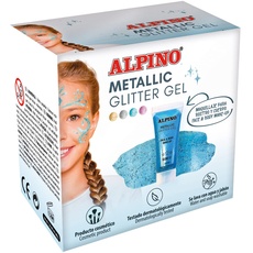 Metallic Glitter Gel Alpine Fiesta Blaues Format 6 Stück | Metallic-Glitzer-Gel mit blauer Basis | Flüssiger Glitter