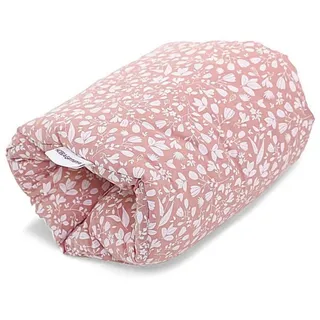 HOBEA-Germany Ministillkissen Arm-Stillkissen kleines Stillkissen für unterwegs Stillmuff Reisestillkissen in verschiedenen Designs, Modell: Blütentraum Altrosa