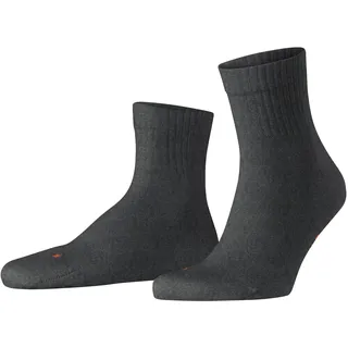 FALKE Unisex Run U Sso Baumwolle Funktionsmaterial Einfarbig Socken , Grau Dark Grey 3970 Rib, 42-43
