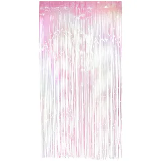 Boland - Folienvorhang irisierend, 200 x 100 cm, glänzende Partydeko für Silvester, Hochzeit oder Geburtstag, Dekoration, Lametta Vorhang