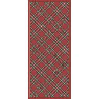 Vilber Wales, roter Teppich 04, 78 x 180 x 0,2 cm, PVC-Polyester, rutschfest, waschbar, hitzebeständig, mit passenden Tischsets und Tischläufer