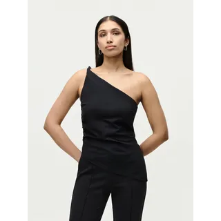 One-Shoulder-Top LEGER "Darleen, LeGer by Lena Gercke", Damen, Gr. 42, schwarz, Web, Obermaterial: 100% Baumwolle, unifarben, regular fit taillenbedeckt, asymmetrischer Ausschnitt, Tops One-Shoulder-Top, Regular fit mit asymmetrischem Design