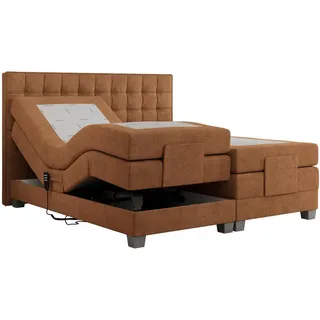 MKS Boxspringbett 140 x 200 cm H4 Orange