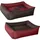 Hundesofa Sultan L 80 x 65 cm rot/braun