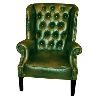Chesterfield Sofagarnitur Sofa Couch Polster Sitz Set 2x Ohrensessel 3 Sitzer - Braun