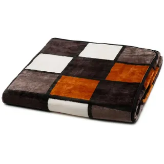 Gözze Antigua Kuscheldecke 150 x 200 cm Braun/Grau/Schwarz/Weiß