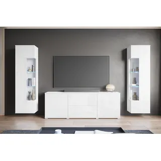 OTTO home INOSIGN Wohnwand »KENIA« Komplett-Set, 3 Stk. tlg., weiß