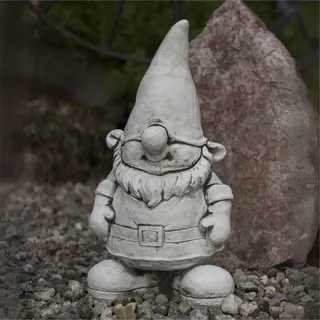 Große Gartenfigur - Zwerg mit übergroßem Hut