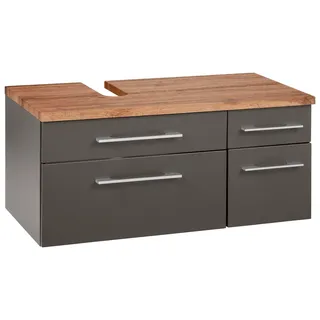 WELLTIME Waschbeckenunterschrank »Davos«, Breite 90 cm grau