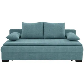 Venda Schlafsofa , Blau , Textil , Uni , Füllung: Schaumstoff,Schaumstoff , 207x74-94x90 cm , Stoffauswahl, Liegefunktion, Rücken echt , Wohnzimmer, Sofas & Couches, Schlafsofas, Sonstige Schlafsofas