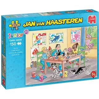 JUMBO Spiele Jumbo 1110100531 - Jan van Haasteren Junior 20, Kreativ mit Ton, Comic-Puzzle, 150 Teile