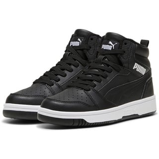 Puma Rebound V6 Mid WTR Jr Sneaker, Shadow Gray Black White, 39