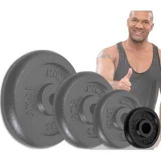 Miweba Sports Hantelscheiben Set | 1.25-10.0 kg Hantelscheibe | Profi Hanteln | Hantel Scheiben | Gewichte | Ø 30/31 mm | Hantelset | Gewichtsscheiben | Hantelgewicht