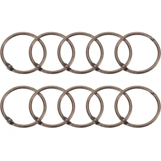 QUARKZMAN 24 Stück Duschvorhang Ringe - Gardinen Ringe aus Kohlenstoffstahl38mm Innendurchmesser Rund Vorhang Ringe Duschvorhang für Fenstervorhang Bettvorhang Duschvorhang, Kupfer