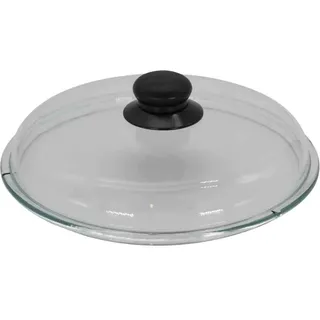 Krüger Deckel Glasdeckel Brilliant mit Kunststoffknopf" hitzebeständig bis 160°C und spülmaschinengeeignet, transparent