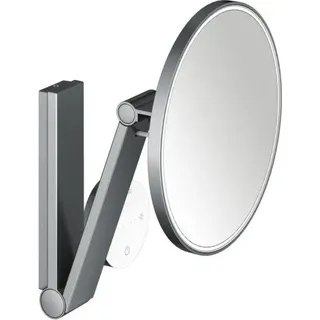 Keuco Kosmetikspiegel iLook_move Ø 212 mm, beleuchtet Schwarzchrom gebürstet 17612139002