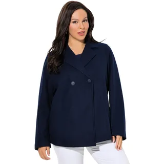 Ulla Popken Damen Fleece-Cabanjacke, A-Linie, Reverskragen, Langarm Blazer (1er Pack)