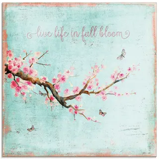 Artland Glasbild »Kirschblüte« Blumen 1 Stk. tlg. in verschiedenen Größen, blau