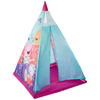 John Original Tipi Spielzelt Spielhaus Peppa Pig mit Kunststoffstangen, 72807, Türkis