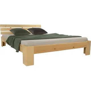 Homestyle4u Holzbett 120x200 cm Schlafzimmer, Betten