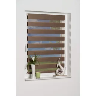 K-HOME Doppelrollo Maringa 50 x 200 cm braun