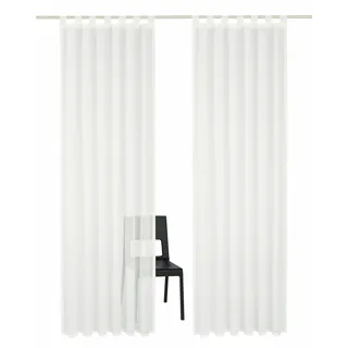 Gardine MY HOME "REGINA" Gr. 3, beige (creme), B:140cm H:225cm, Polyester, Gardinen, Gardine, Vorhang, Fertiggardine, 2-er Set, transparent, modern