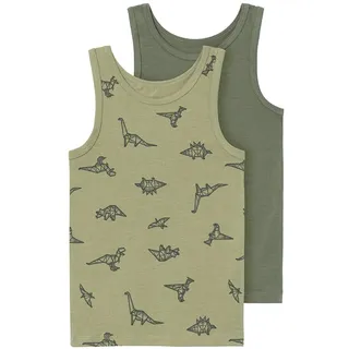 NAME IT Baby-Jungen NMMTANK TOP 2P SAGE Dino NOOS Unterhemden, 86