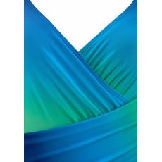 Bild von Badeanzug, in Wickeloptik mit Shaping-Effekt, blau