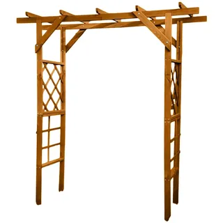 Promadino Rosenbogen Pergola Ben 200 x 65 cm Braun