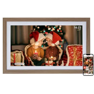 Rollei Smart Frame WiFi 212 Digitaler Bilderrahmen 21,5 Zoll Frameo Digital Photo Frame 1920x1080 IPS Touchscreen 32GB Speicher Holzoptik Eiche Digitaler-Bilderrahmen-Digital-Elektronischer-Fotorahmen