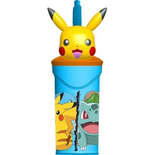 ALMACENESADAN, 4918; 3D-Figurbecher mit wiederverwendbarem Pokemon-Schaft; Fassungsvermögen 360 ml; wiederverwendbar; BPA-frei.