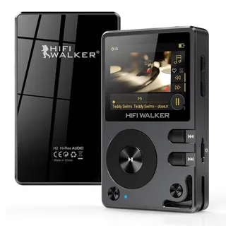HIFI WALKER H2 MP3 Player mit Bluetooth 5.2, DSD DAC Hi-Res FLAC Player Verlustfreier Musikplayer, Tragbarer Digitaler Audioplayer mit 64GB Speiche, erweiterbarem Speicher auf bis zu 512 GB