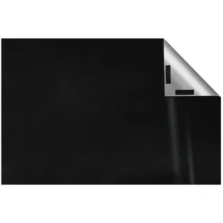 TolleTour Verdunklungsstoff Sonnenschutz Verdunkelungs Sonnenschutz zu 100% verdunkelnd,Folie mit Thermobeschichtung,lichtundurchlässige für Fenster,Velux und Dachfenster(140*300cm,Schwarz) - Schwarz