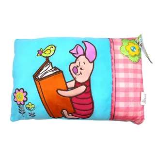 JoyToy Winnie Puuh Ferkel Kissen Bestickt 42 x 28 cm Blau