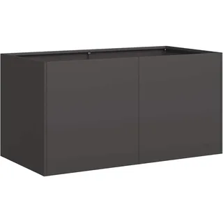 vidaXL Pflanzkübel Schwarz 80x40x40 cm Kaltgewalzter Stahl
