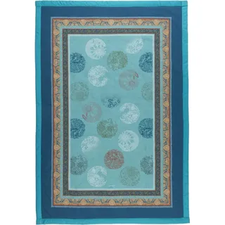 Bassetti Florence Plaid aus 100% Baumwolle in der Farbe Türkis T1, Maße: 240x250 cm - 9333454
