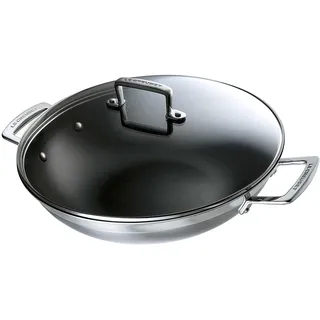 Le Creuset Wok, Pfanne Ø Kochtopf, Silber,