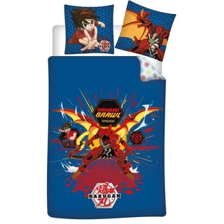 Anime Bakugan Mikrofaser Kinder Bettwäsche Set 135/140x200