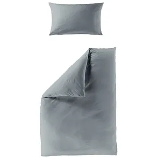 BIERBAUM Bettwäsche Musselin, (Hellblau, 135 x 200/ 40 x 80 cm)