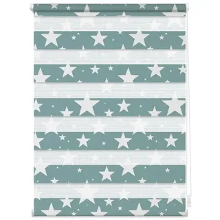 Lichtblick Doppelrollo Sterne 45 x 150 cm blau
