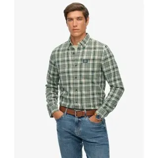 Superdry für Herren. M4011047A Grünes Holzfällerhemd (XXL), Lässig, Baumwolle, Langarm