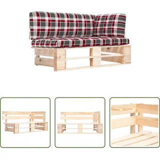 The Living Store Outdoor-Ecksofa Paletten Kiefernholz Imprägniert - Braun