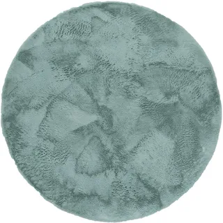 Paco Home Hochflorteppich 150/170 cm Rabbit 780 , Türkis , Textil , Oval , 150x170 cm , strapazierfähig, für Fußbodenheizung geeignet , Teppiche und Böden, Teppiche, Hochflorteppiche & Shaggys