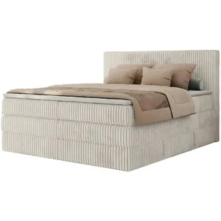 MKS Meble Boxspringbett mit Bettkasten - beige ¦ Maße (cm): B: 206 H: 119