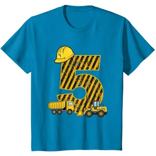 Bagger Geburtstag - Ich Bin 5 Jahre Junge T-Shirt, Kinder, Saphir, 116