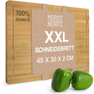 Moritz & Moritz XXL Schneidebrett Bambus 1-tlg. 45 x 30 x 2 cm Beige/Braun/Bronze