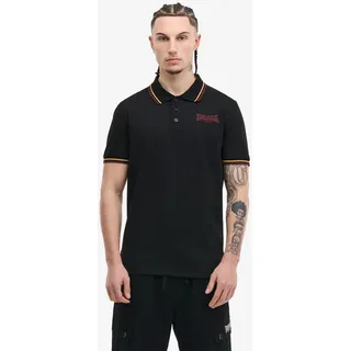 Herren Poloshirt normale Passform TURSDALE Black/Oxblood/Yellow 3XL Lonsdale