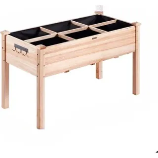 Hochbeet auf Rollen - Holzbeet mit 100kg Tragfähigkeit