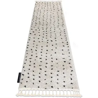 RugsX Berber Teppichläufer 80 x 200 cm Beige/Weiß